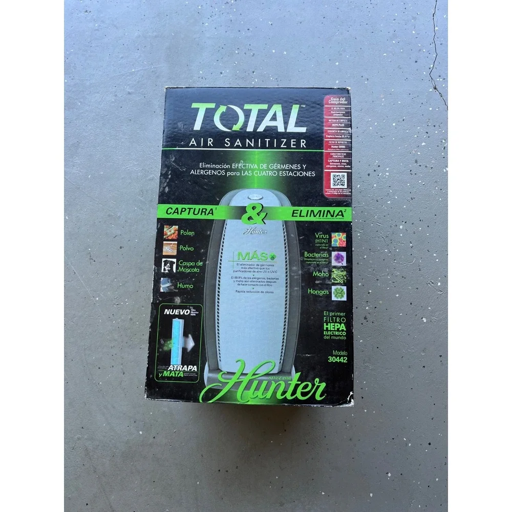 Hunter Total Air Sanitizer Electric Hepa Filter Fast Order Reduction Model 30442